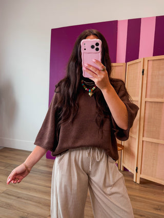 Amelia Sweater-Chocolate