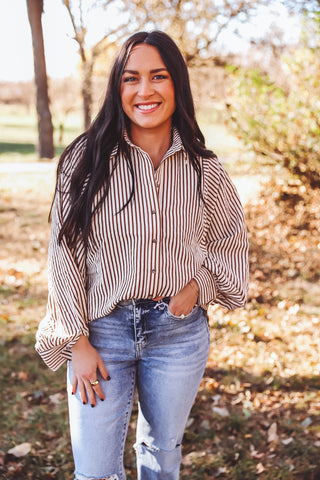 Drew Striped Button Down