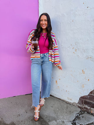 Gabrielle Mid Rise Wide Leg Jeans