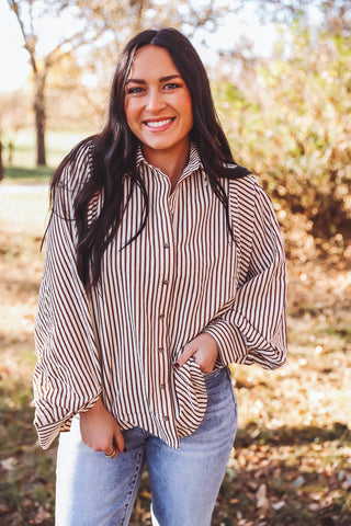 Drew Striped Button Down