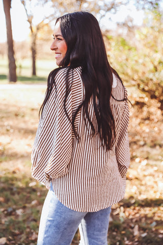 Drew Striped Button Down