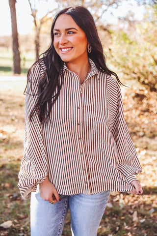 Drew Striped Button Down