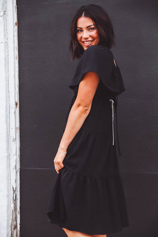 Shelby Midi Dress-Black