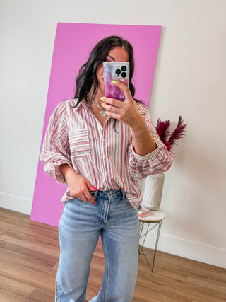 Kelley Striped Button Down