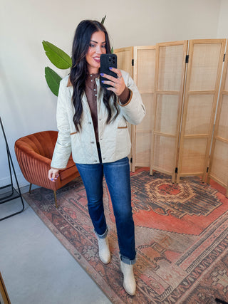 Hanna Quilted Jacket-Sand