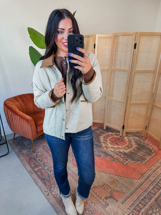 Hanna Quilted Jacket-Sand