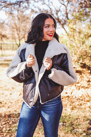 Skye Quilted Sherpa Jacket