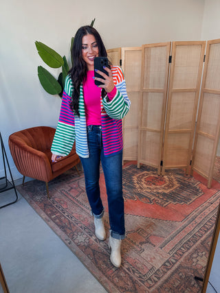 Caroline Striped Cardigan
