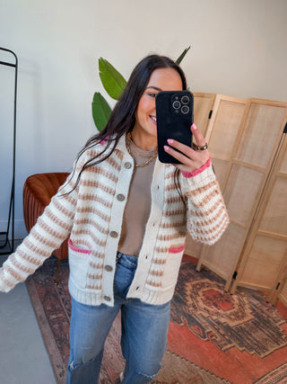 Tara Striped Cardigan