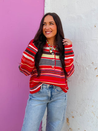 Drew Striped Sweater