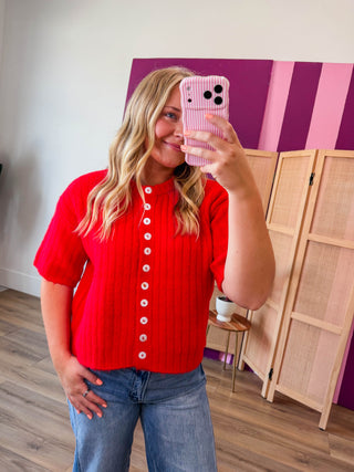 Keersten Button Down Knit Top