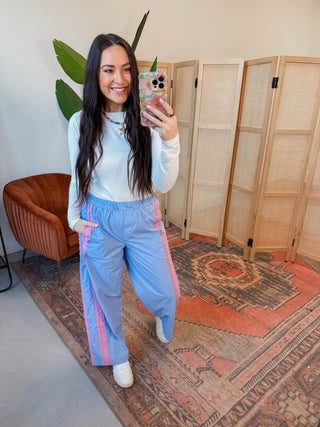 On A Roll Pants-Sky Blue