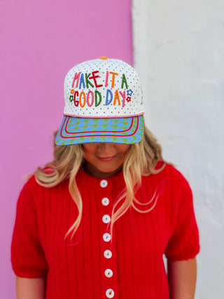 Make It A Good Day Dotty Trucker Hat