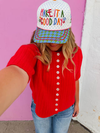 Keersten Button Down Knit Top