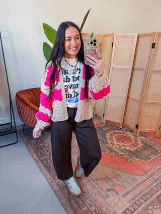 Lydia Striped Cardigan