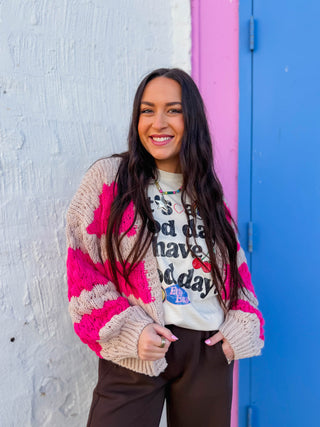 Lydia Striped Cardigan