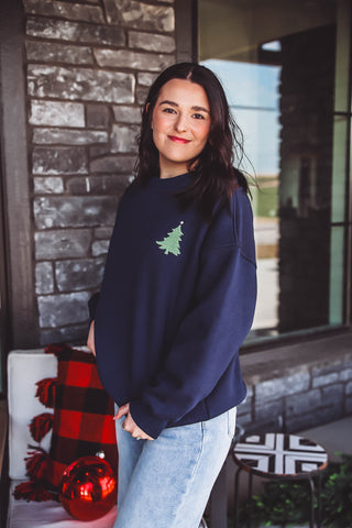 Tis The Season Embroidered Sweatshirt