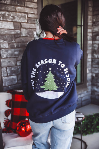 Tis The Season Embroidered Sweatshirt