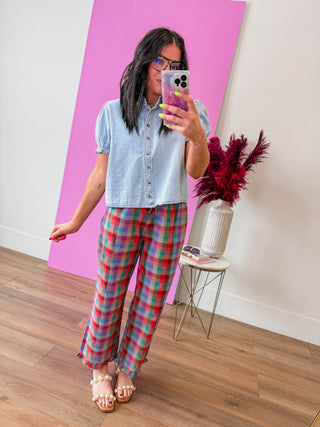 Color Crush Plaid Pants