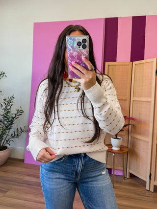 Brynn Sweater-Ivory/Camel