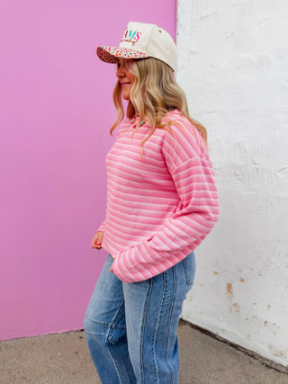 Candy Pink Stripe Top