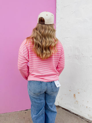 Candy Pink Stripe Top