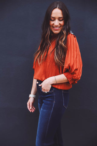 Melanie Top-Cognac