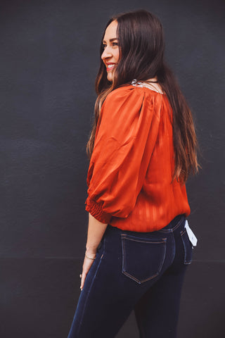 Melanie Top-Cognac