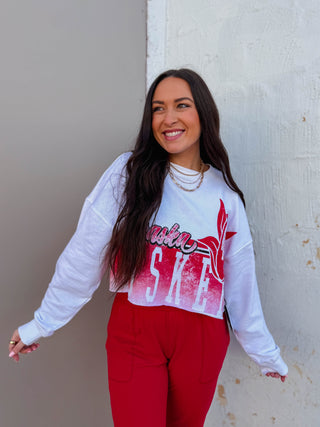 Nebraska Conway Cropped Pullover