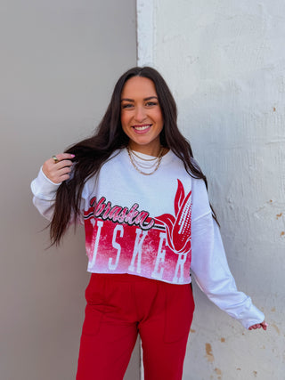 Nebraska Conway Cropped Pullover