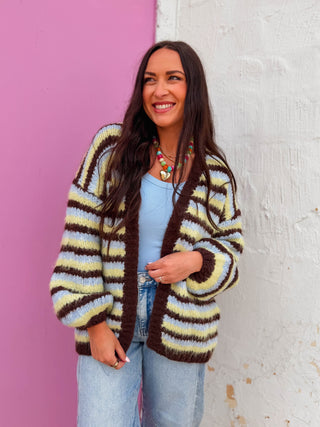 Nora Striped Cardigan