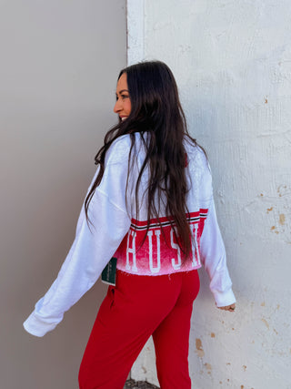 Nebraska Conway Cropped Pullover