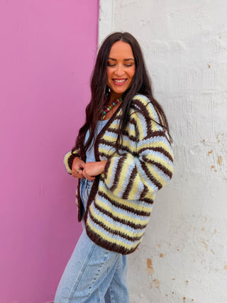 Nora Striped Cardigan
