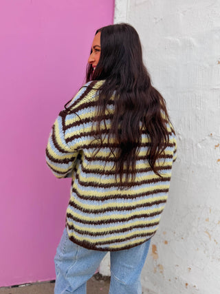 Nora Striped Cardigan