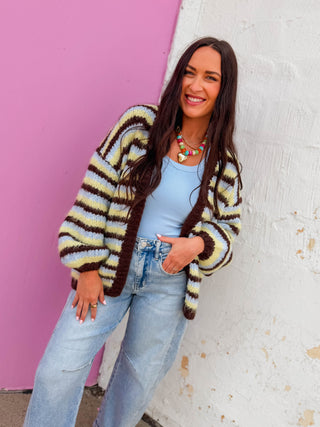 Nora Striped Cardigan