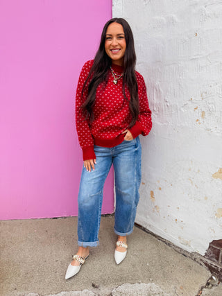 Jenna Sweater-Red