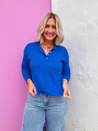 Erica Henley Sweater-Coastal