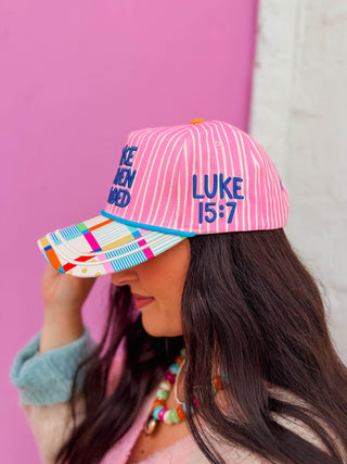 Make Heaven Crowded Stripe Trucker Hat