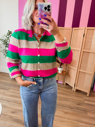 Rylin Color Block Cardigan