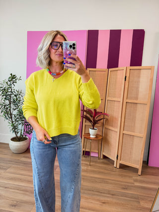 Kristen Sweater-Chartreuse