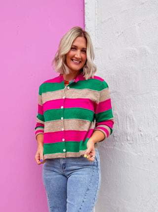 Rylin Color Block Cardigan
