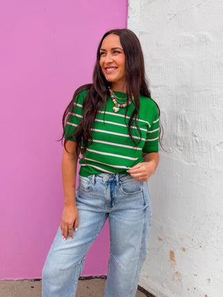 Emelia Striped Knit Top