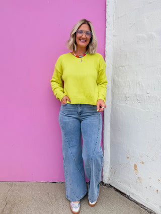 Kristen Sweater-Chartreuse