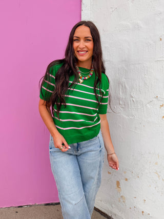 Emelia Striped Knit Top