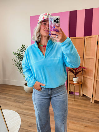 Sophie Fleece Pullover-Seabreeze