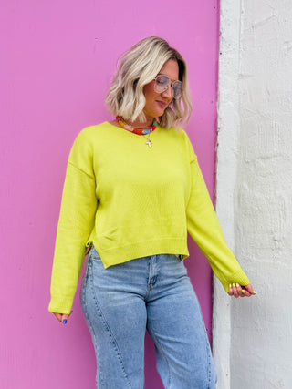 Kristen Sweater-Chartreuse