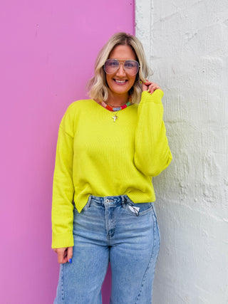 Kristen Sweater-Chartreuse