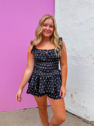 Kassie Polka Dot Romper