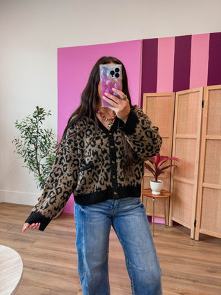 Gianna Leopard Cardigan