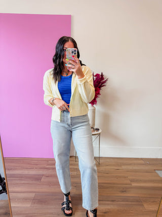 Cool Girl Striped Tank-Royal Blue